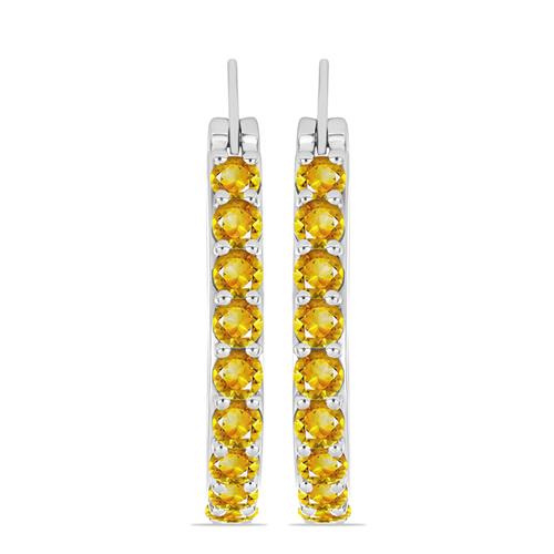 BUY 925 SILVER EARRING WITH CITRINE GEMSTONE 